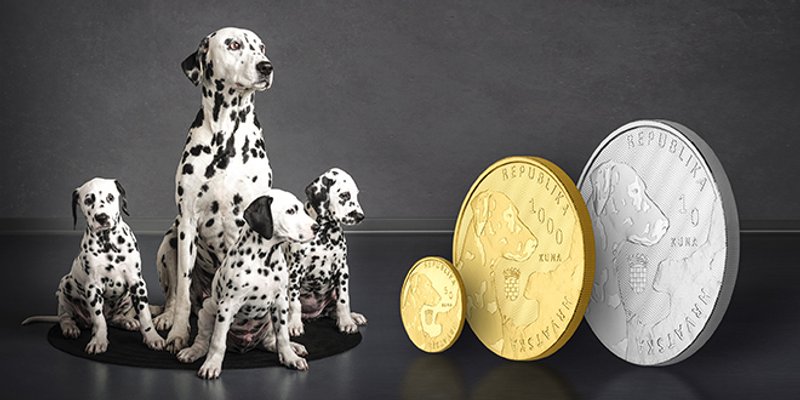 Dalmatinski pas osvanuo na kovanicama