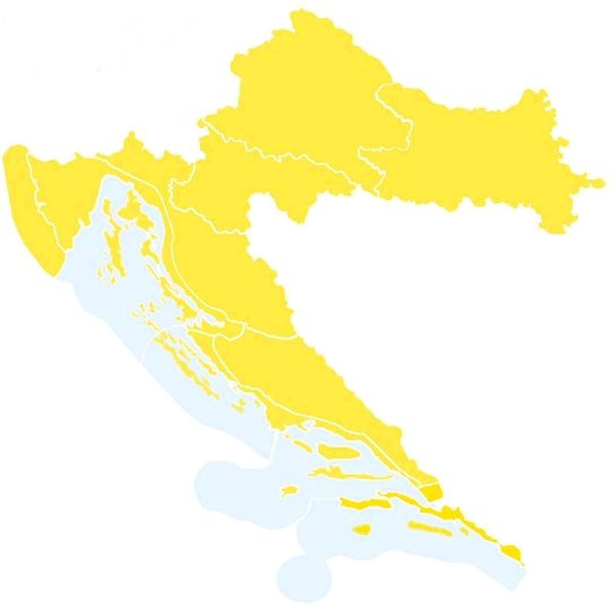 Cijela Hrvatska sutra pod žutim upozorenjem