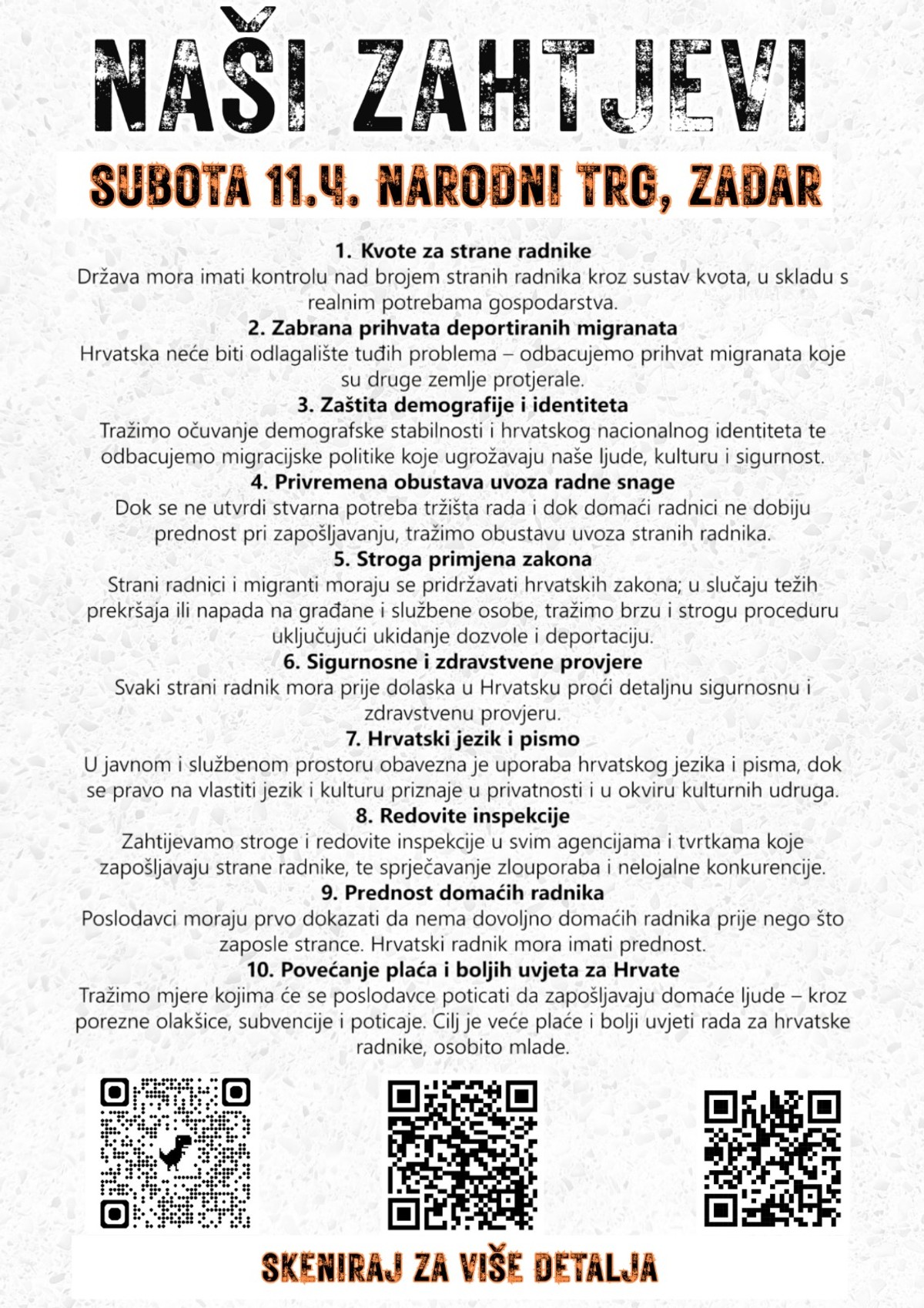 Prosvjedi diljem Hrvatske: Udruga za bolju Hrvatsku traži hitnu reakciju Vlade