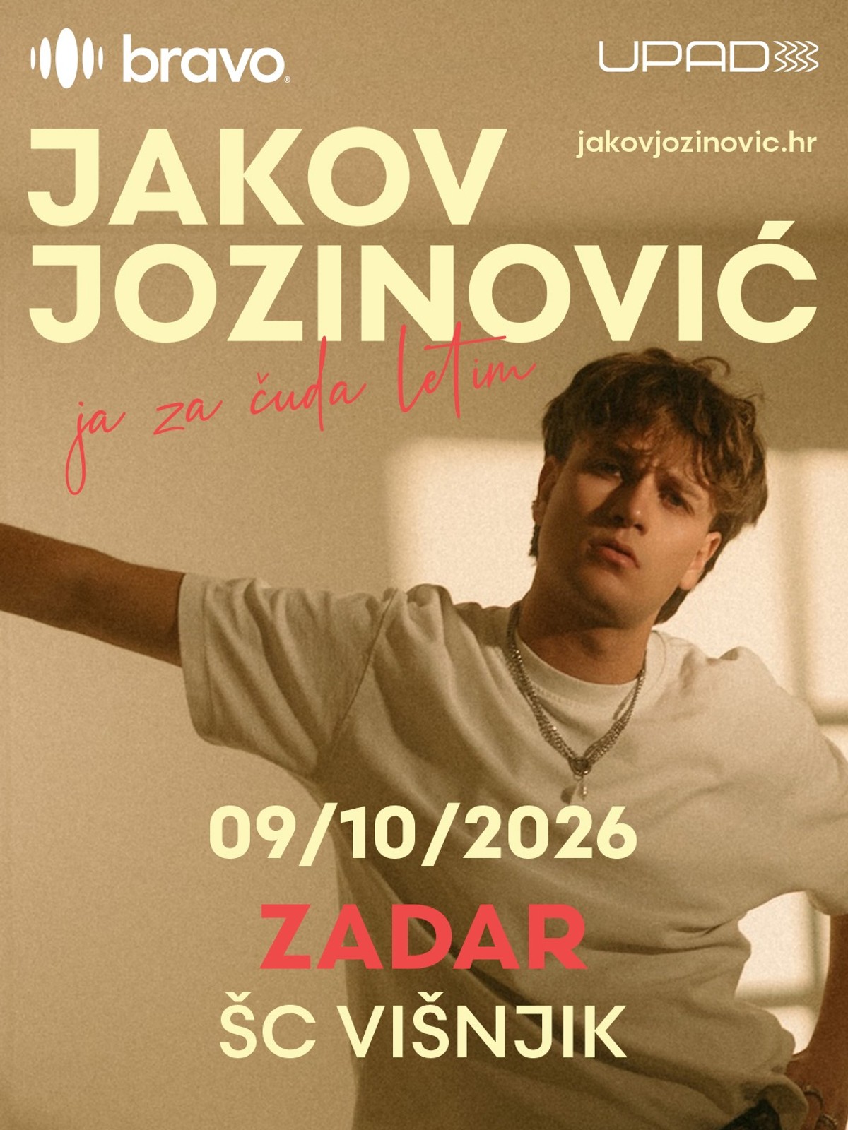 JA ZA ČUDA LETIM Jakov Jozinović najavio novi koncert u Dalmaciji