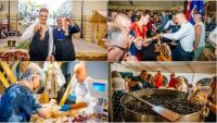 Deveti Međunarodni festival pršuta u Drnišu otvoren velikim dvobojem: Župani odmjerili snage