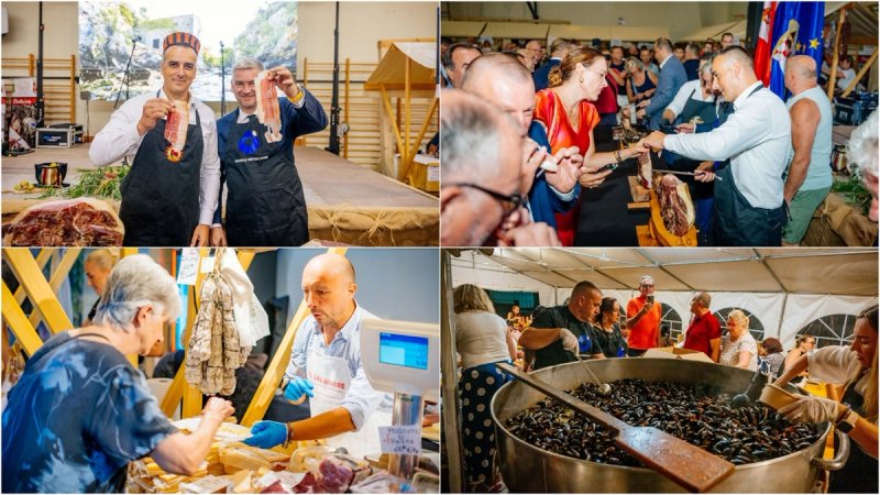Deveti Međunarodni festival pršuta u Drnišu otvoren velikim dvobojem: Župani odmjerili snage