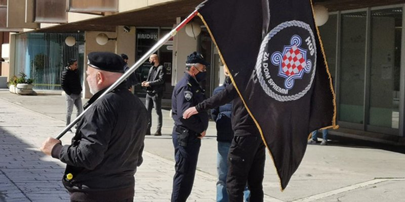 SPLITSKA POLICIJA O SKUPU HOS-ovaca 'Bili smo preventivno u cilju održavanja povoljnog stanja javnog reda i mira'