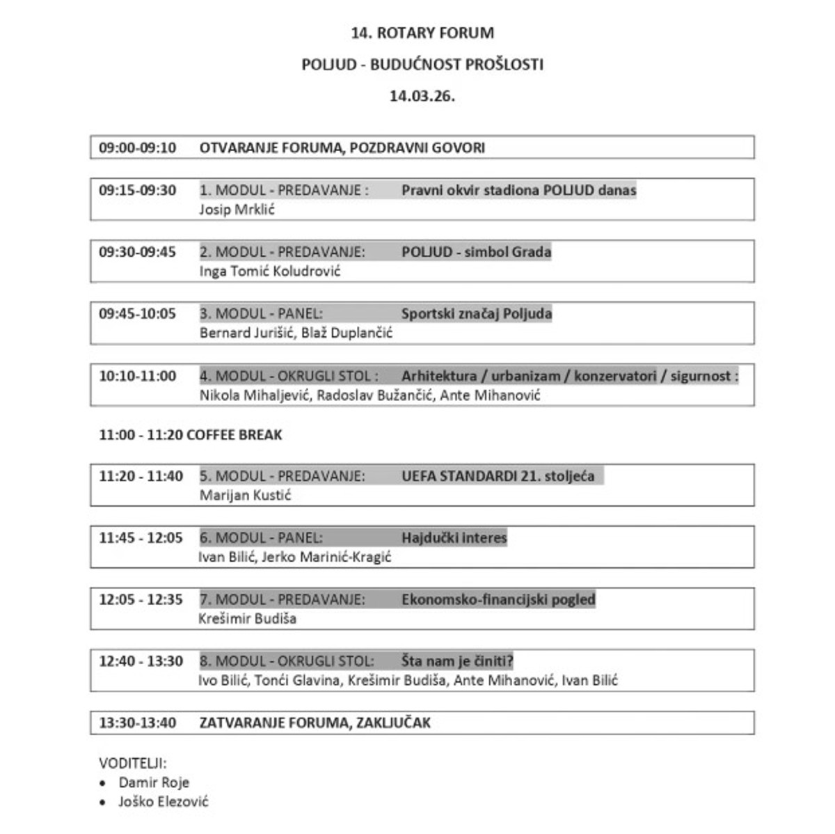PRIJENOS FORUMA Što napraviti s Poljudom? Ovdje možete uživo pratiti raspravu stručnjaka