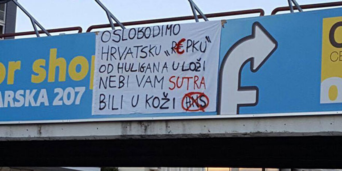 Split preplavili transparenti: Od svih huligana, vi ste najgori!