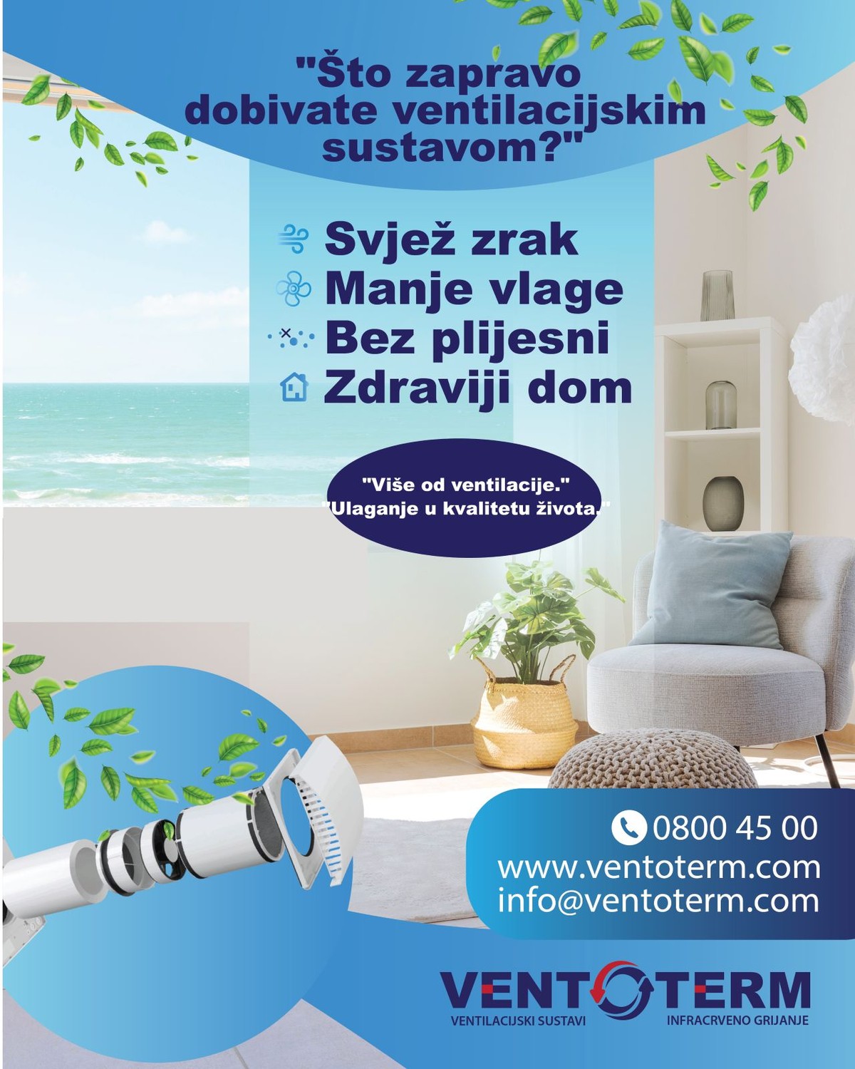 Ljeti zatvaramo prozore zbog vrućine. No zatvaramo li pritom i put svježem zraku?
