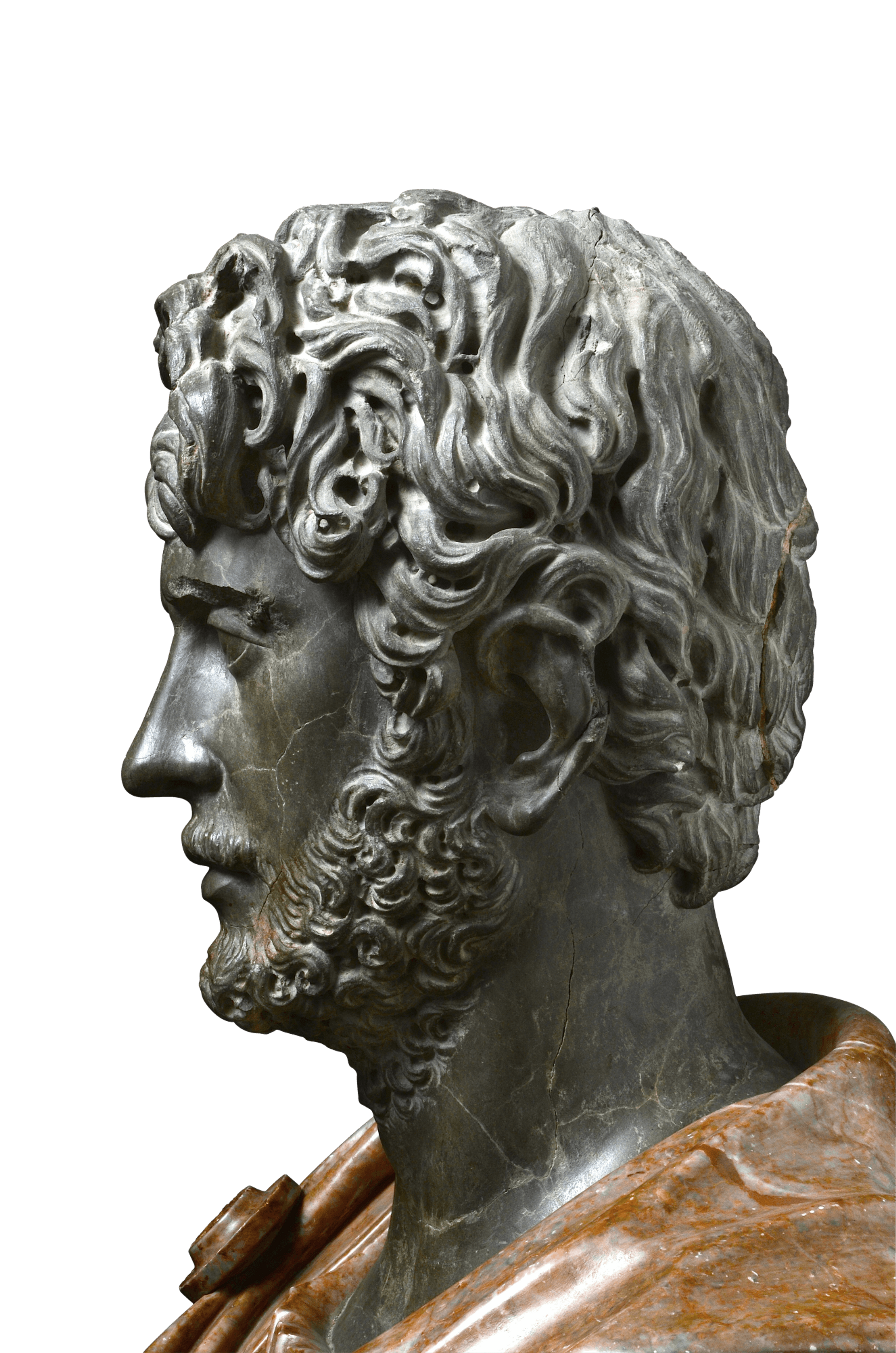 Male bust with lorica and paludamentum 2 | Fondazione Santarelli