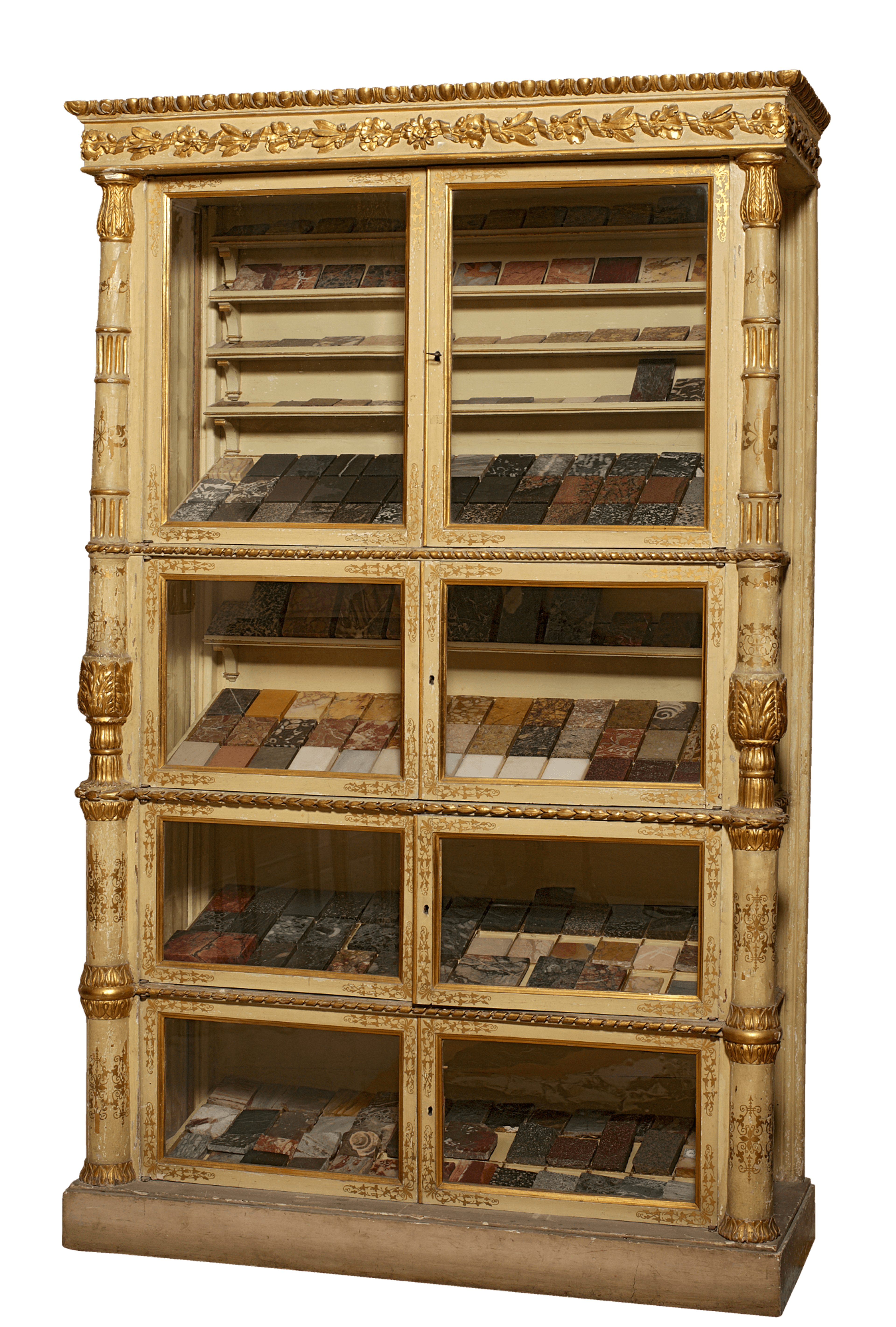 Two display cabinets with marble samples 2 | Fondazione Santarelli