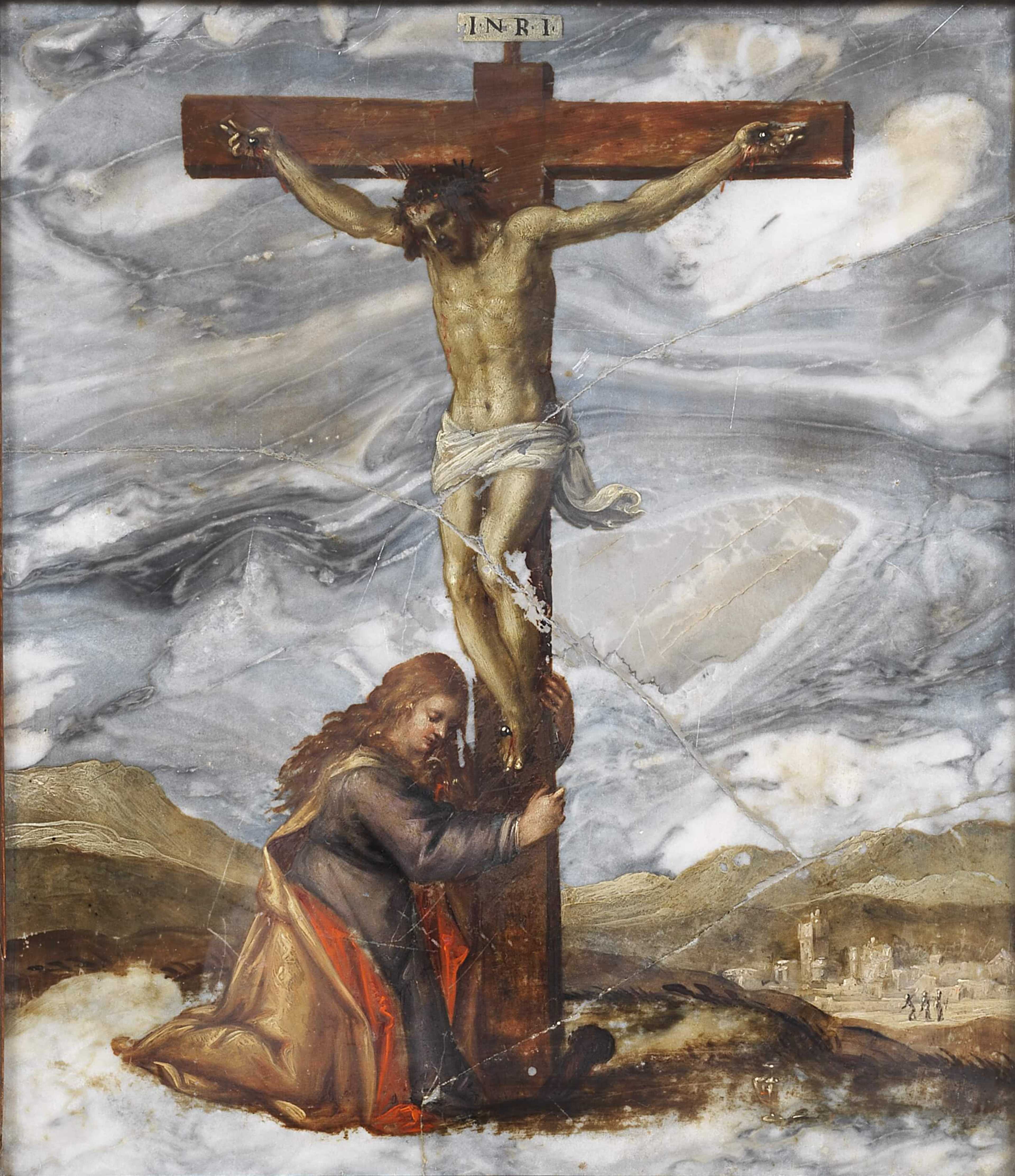 Crucifix with Magdalene