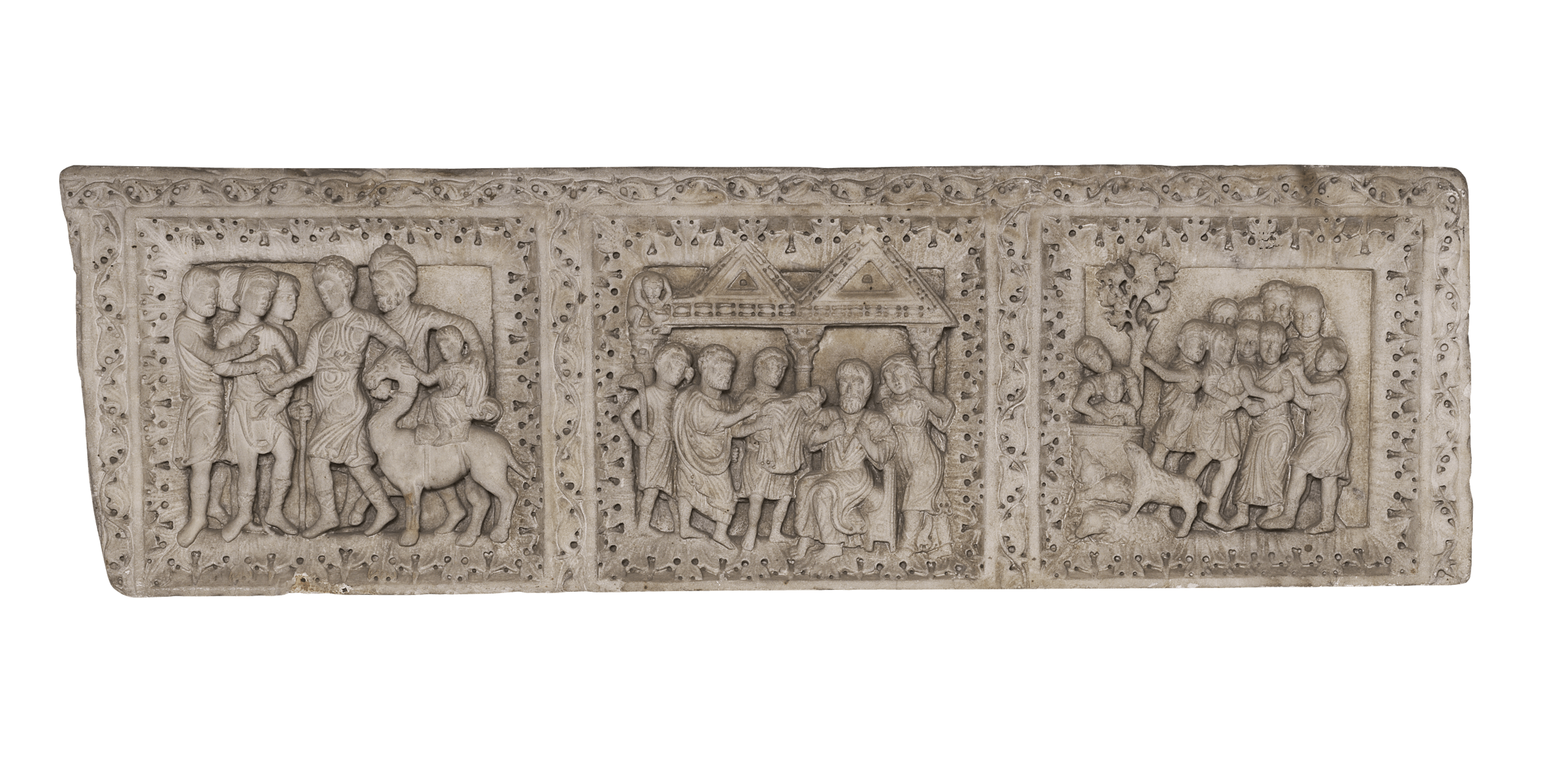 Fronte di sarcofago con storie della vita di Giuseppe 1 | Fondazione Santarelli