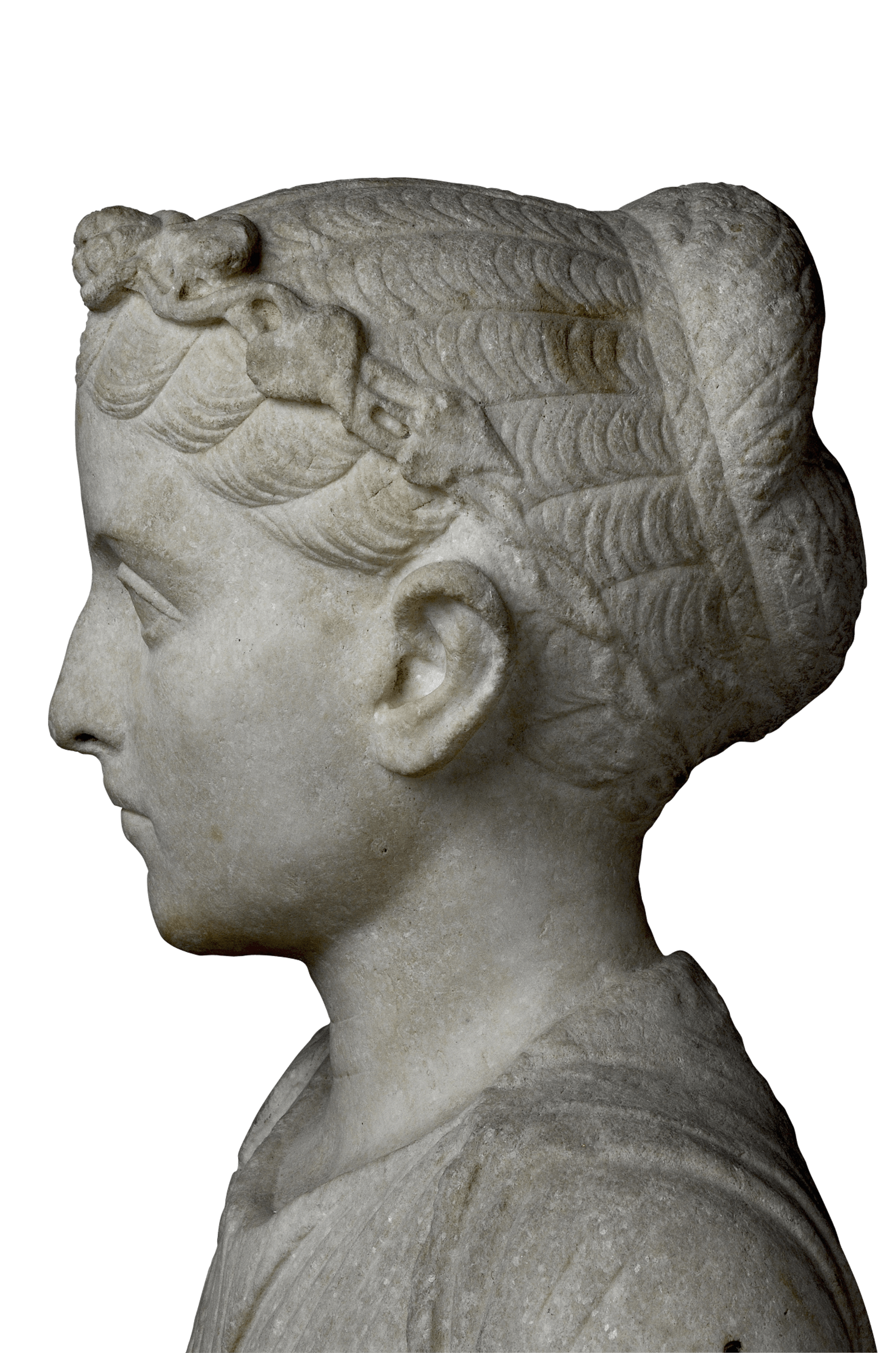 Statue of a maiden with portrait 3 | Fondazione Santarelli