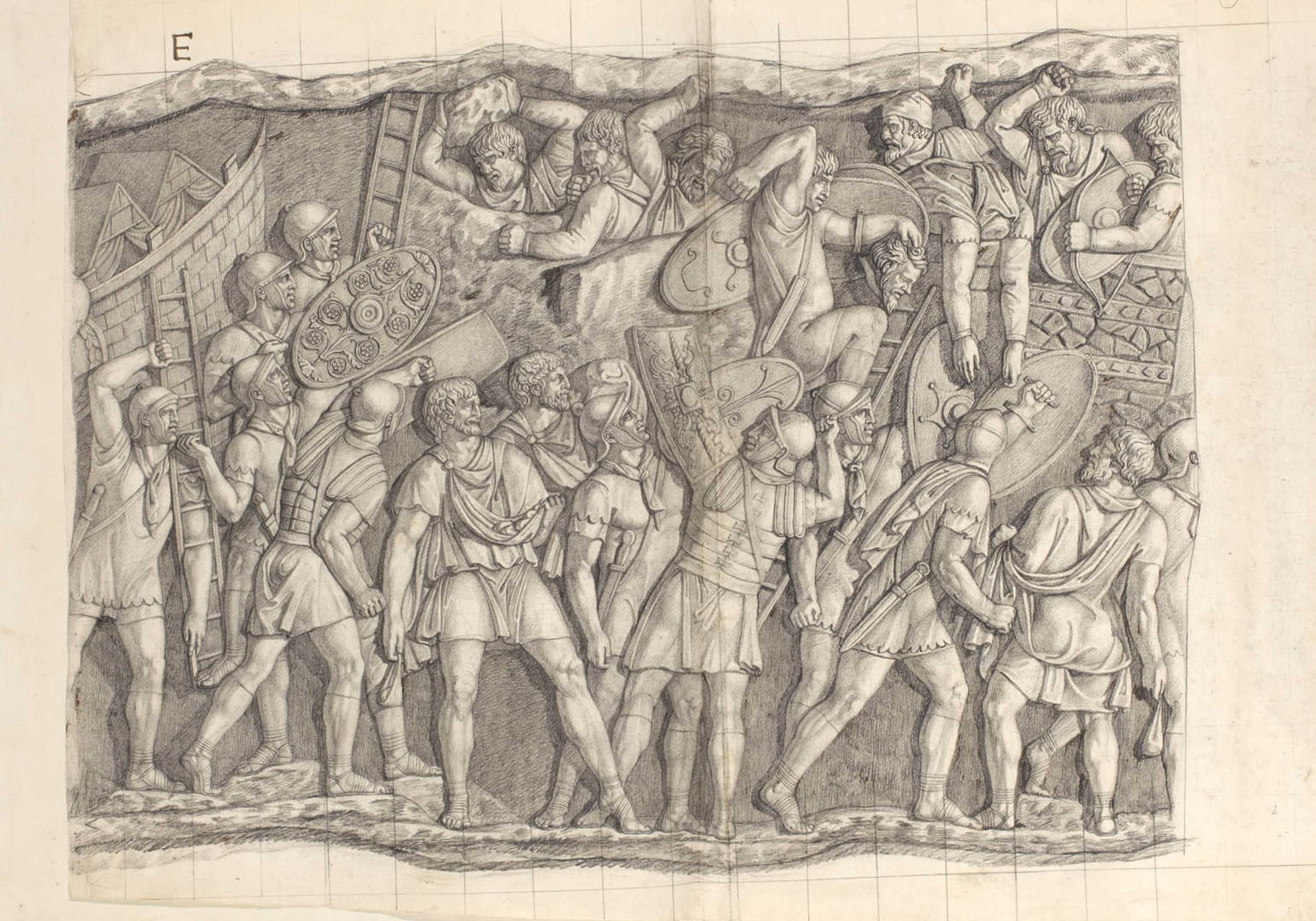 Attacco dei Romani armati di scale alla città dacica