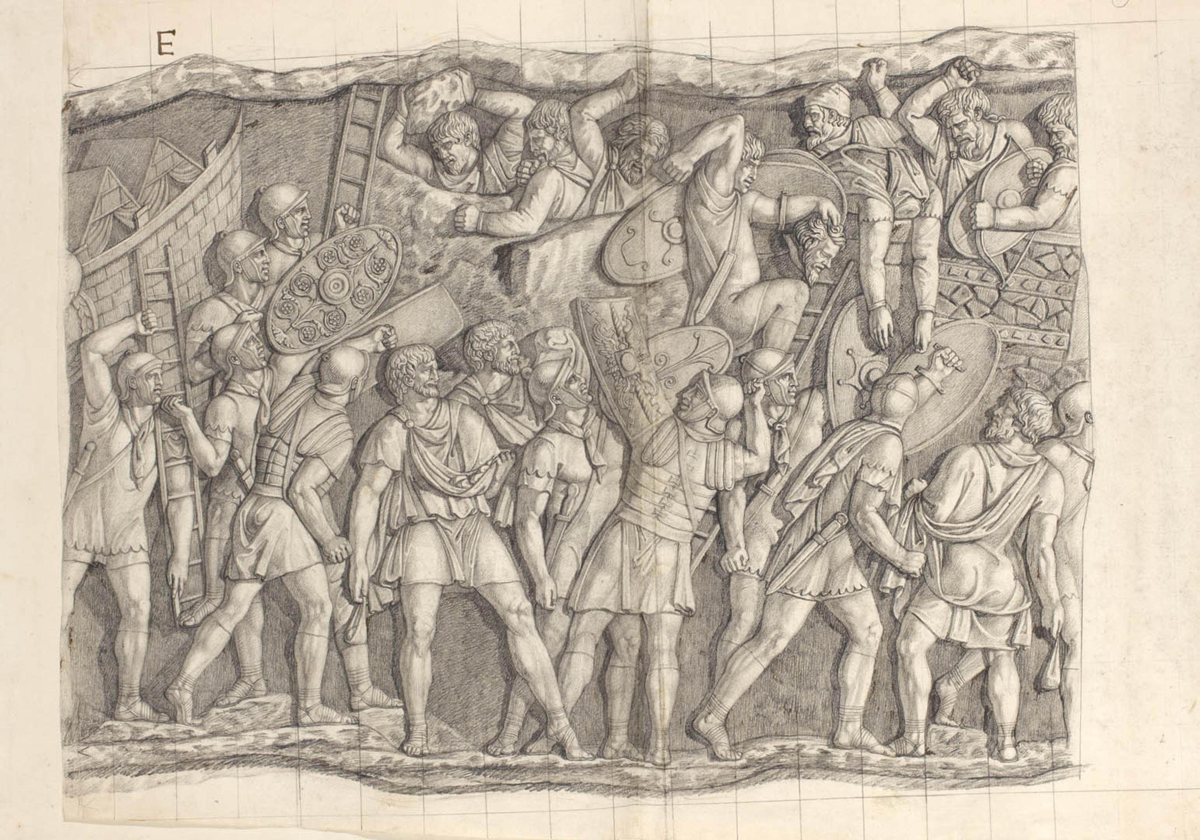 Attack of the Romans armed with ladders on the Dacian city 1 | Fondazione Santarelli