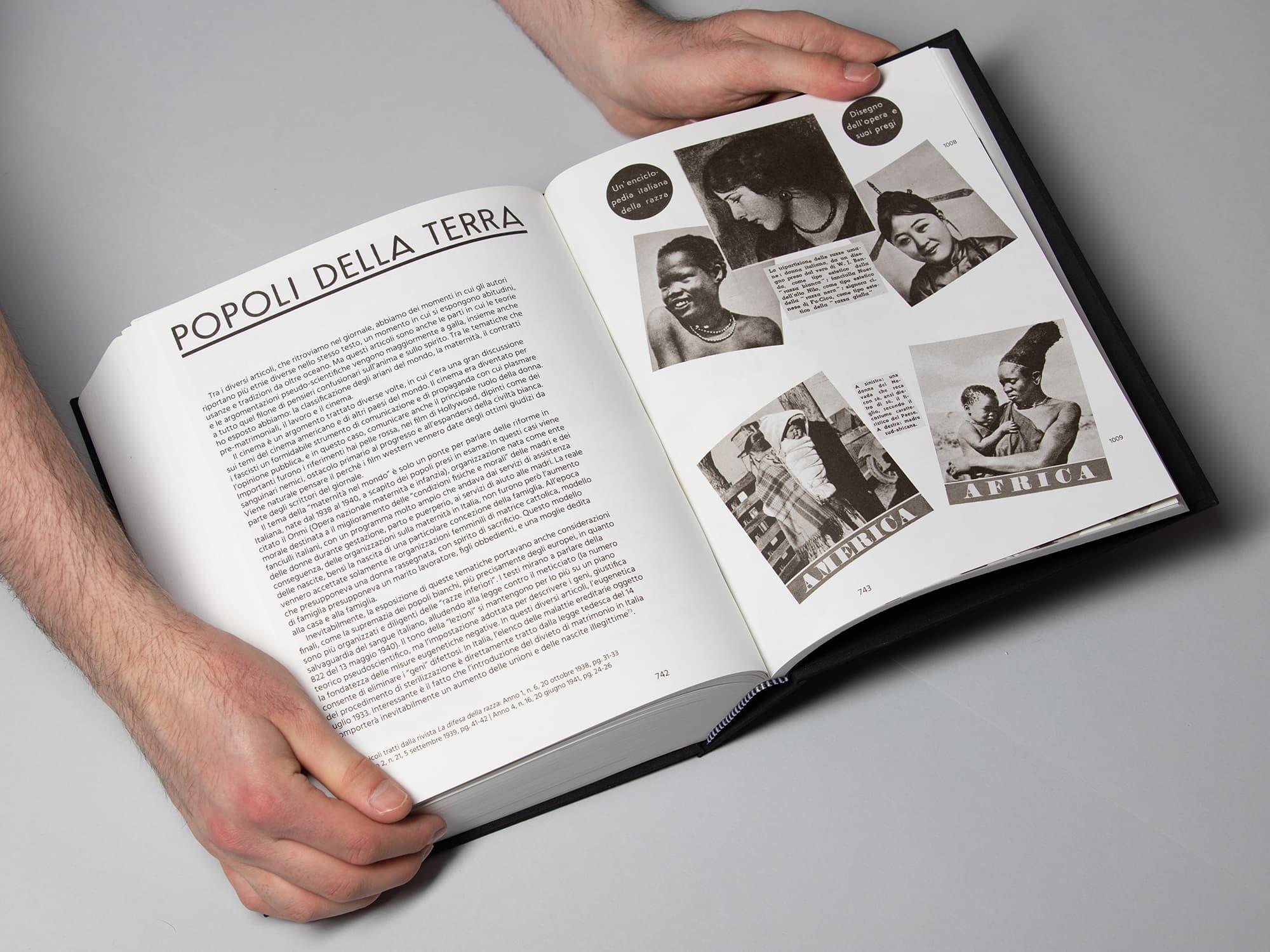 Introduzione alle non-razze project image showing editorial design and typographic research.