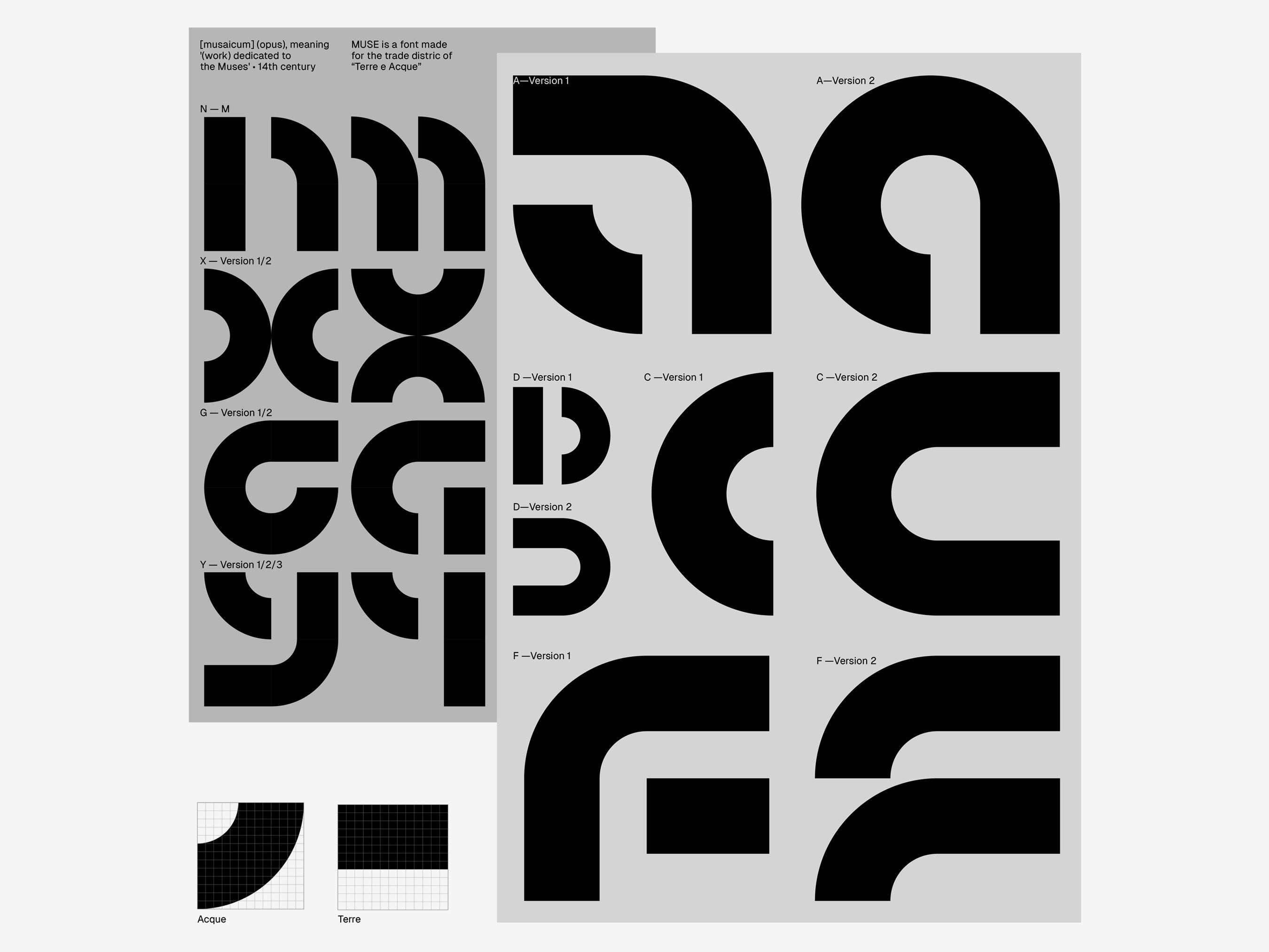 Black DTA poster with large geometric letterforms.