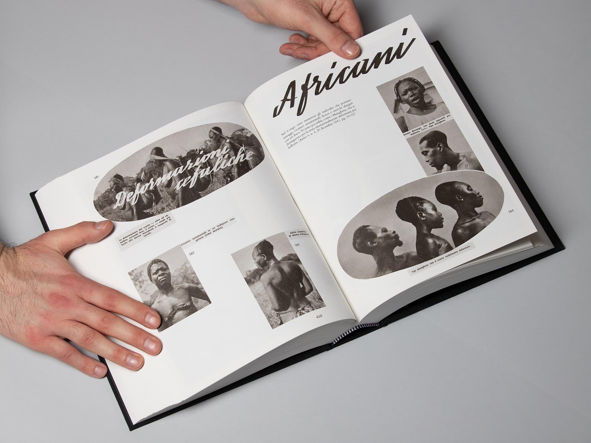 Introduzione alle non-razze project image showing editorial design and typographic research.