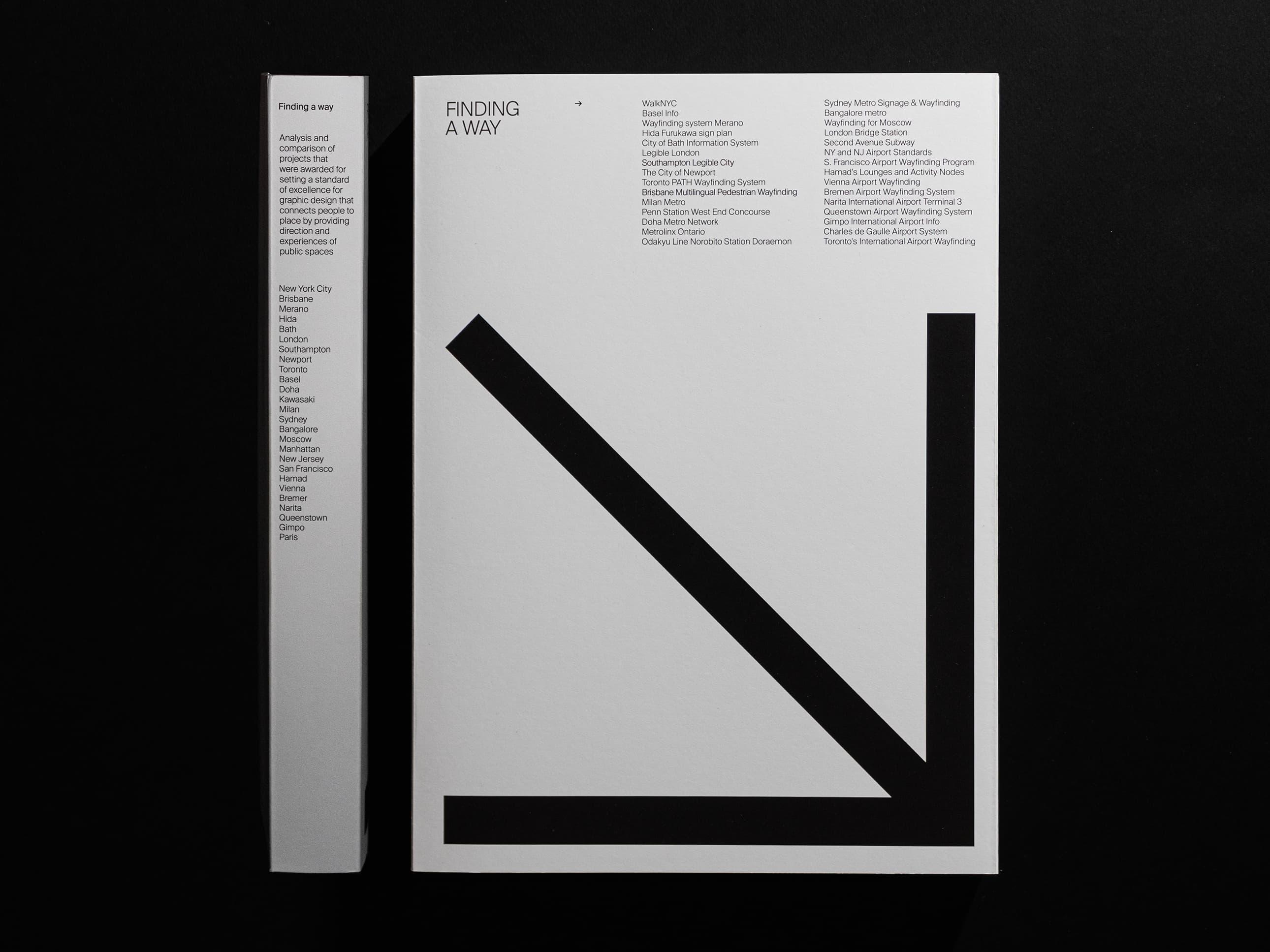 White Finding a Way publication with a black angular line symbol.
