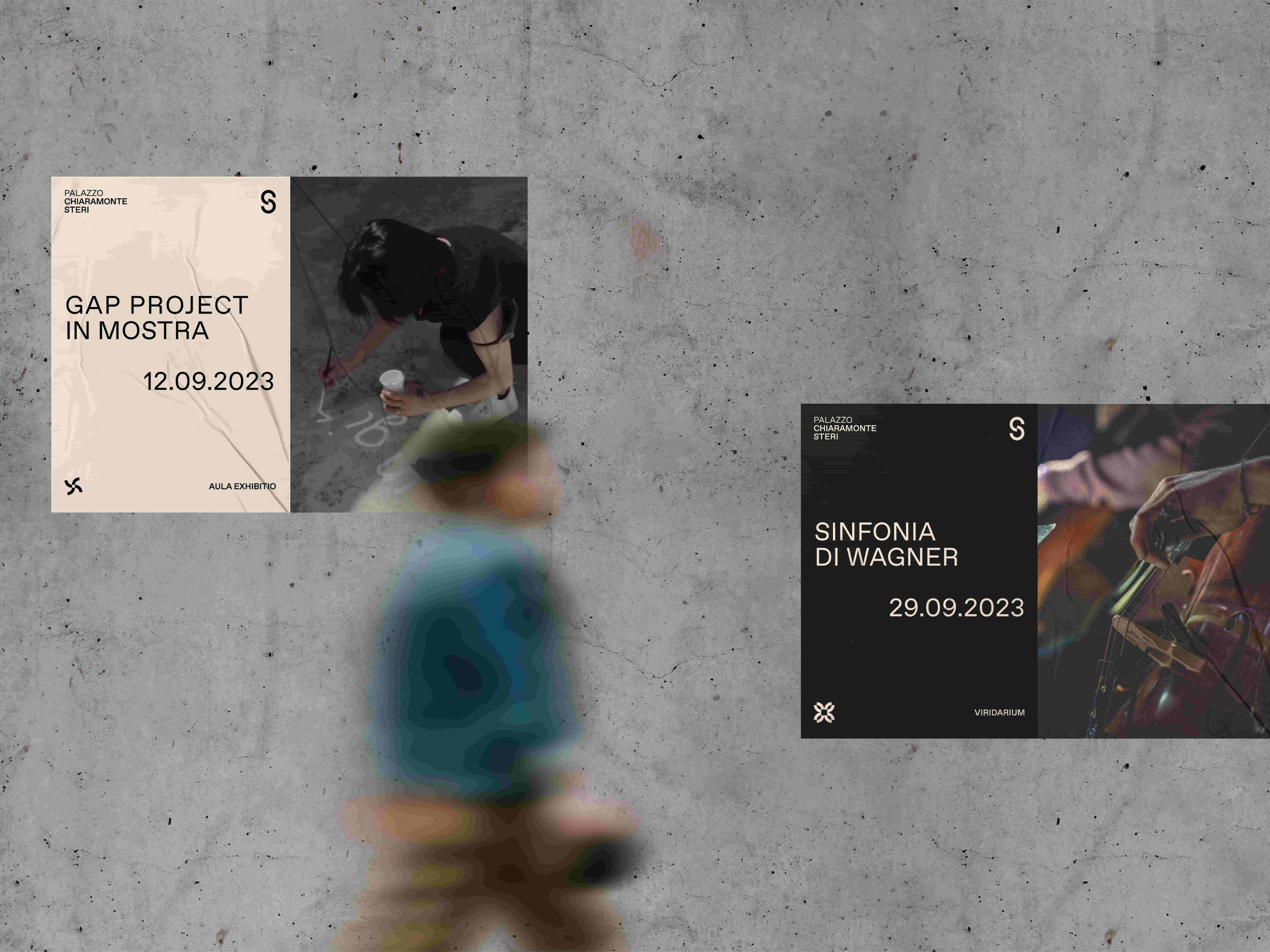 Palazzo Chiaramonte Steri project image showing identity and exhibition graphics for the historic Palermo building.