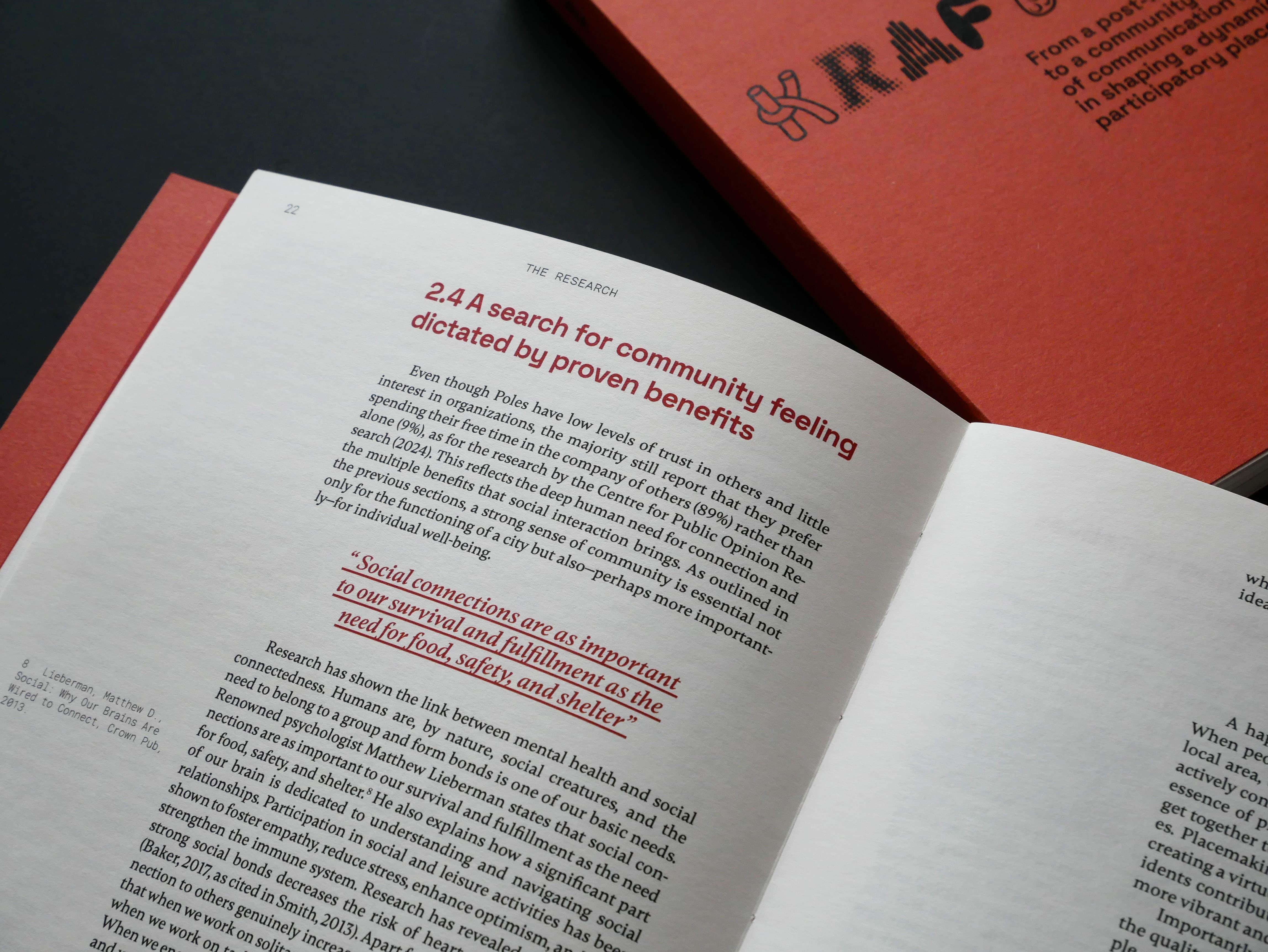 Open thesis page titled "A search for community feeling dictated by proven benefits."