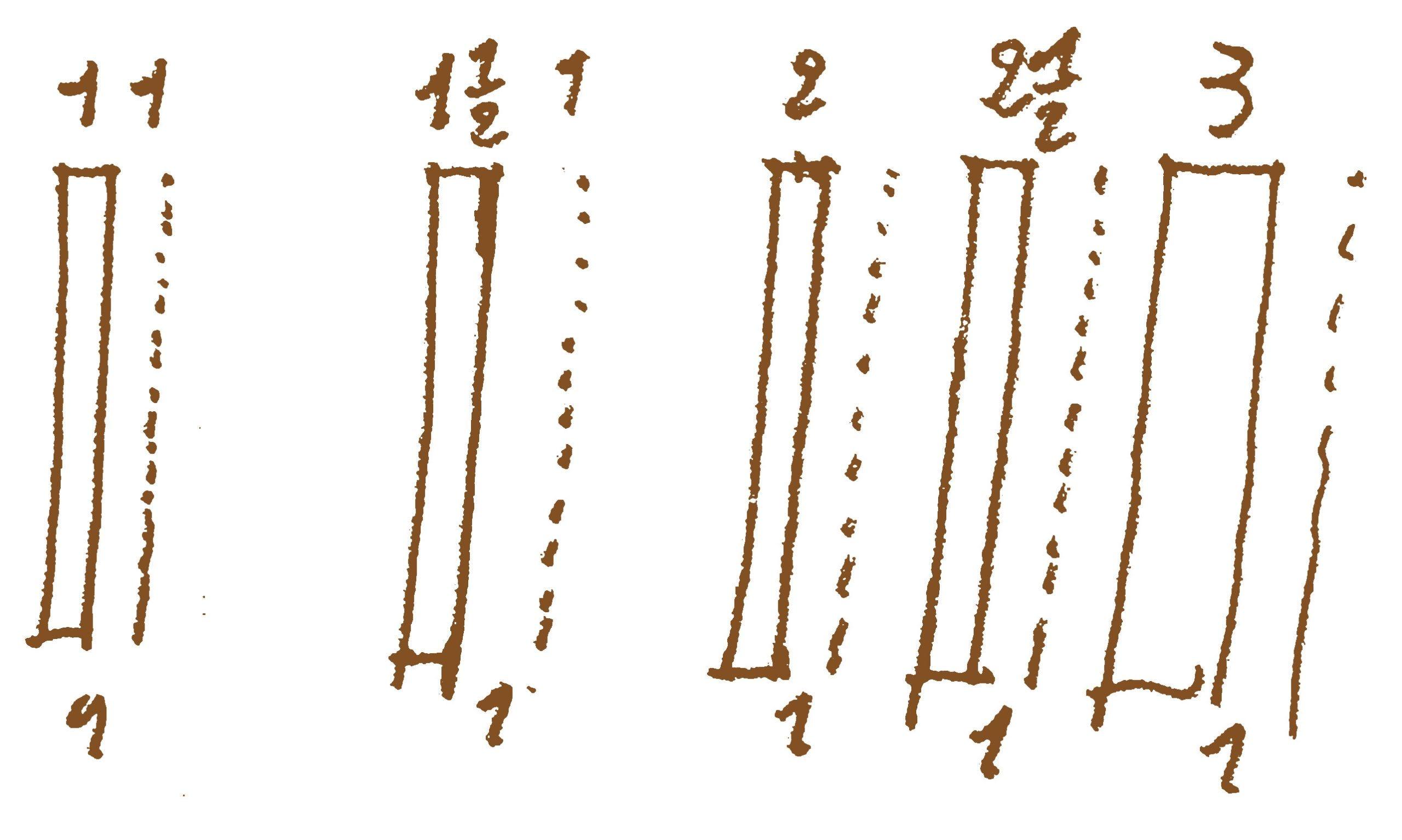 Digitised Modulo sketches showing narrow vertical letter constructions and dotted guides.