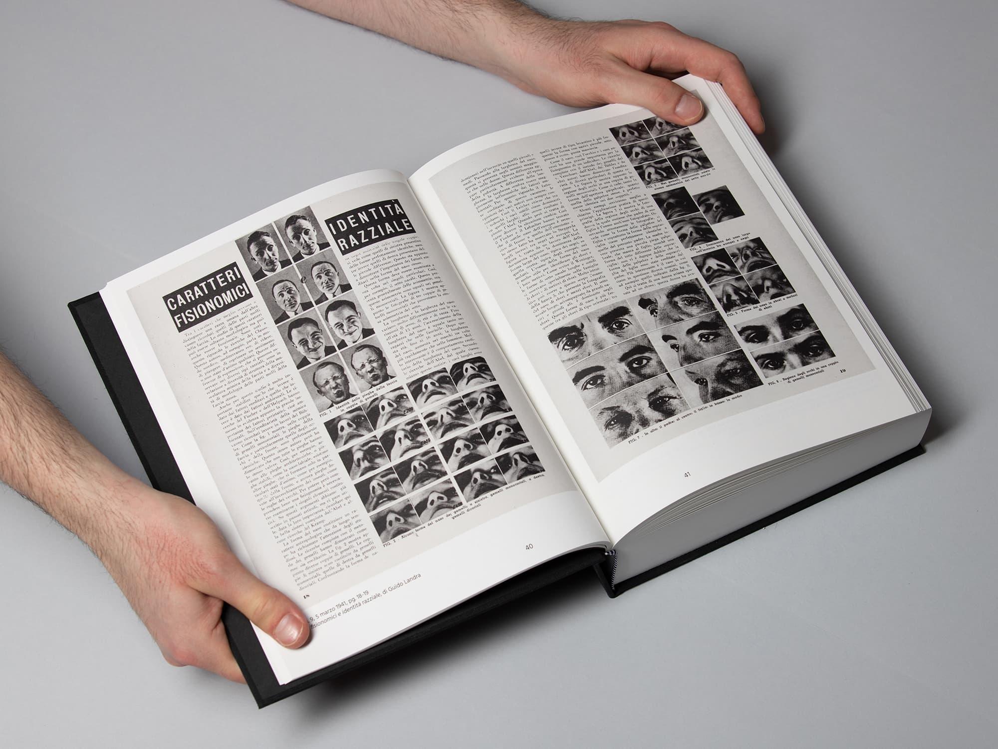 Introduzione alle non-razze project image showing editorial design and typographic research.