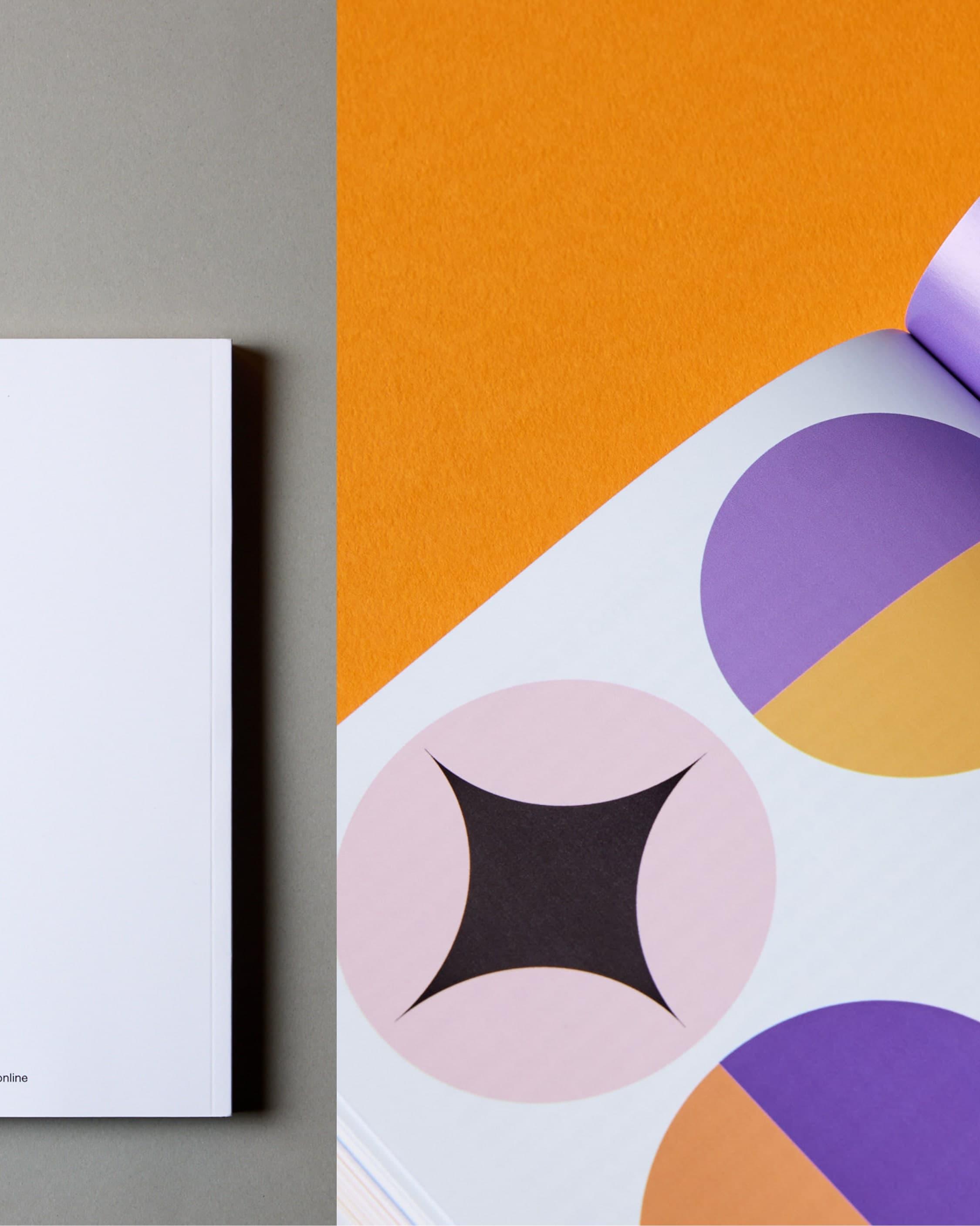 Open Crumbs* guide showing a chapter page with colorful geometric symbols.