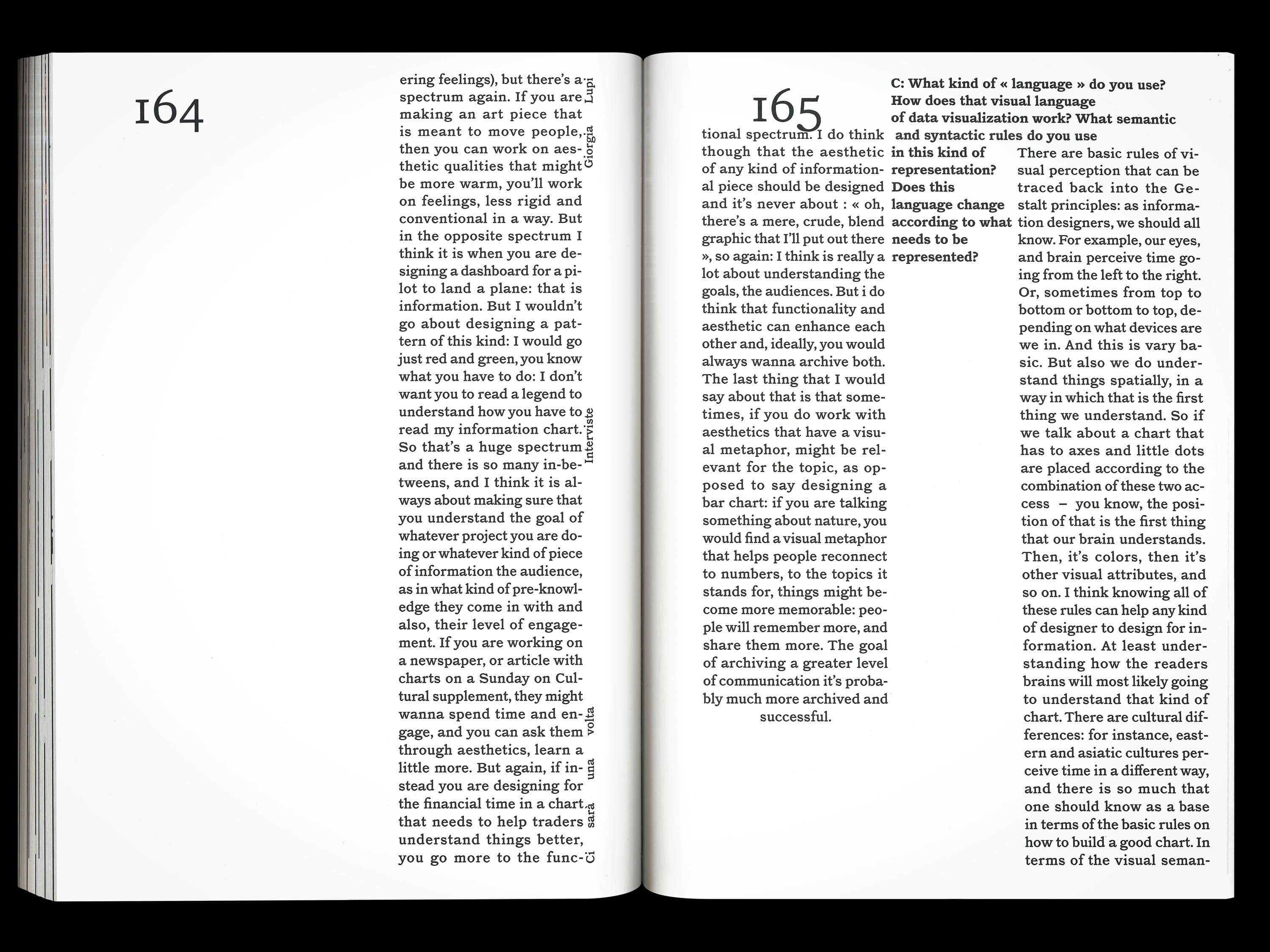 Open Ci sarà una volta book spread with two pages of English text.