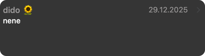 Dark iPhone message notification using the name Nene.