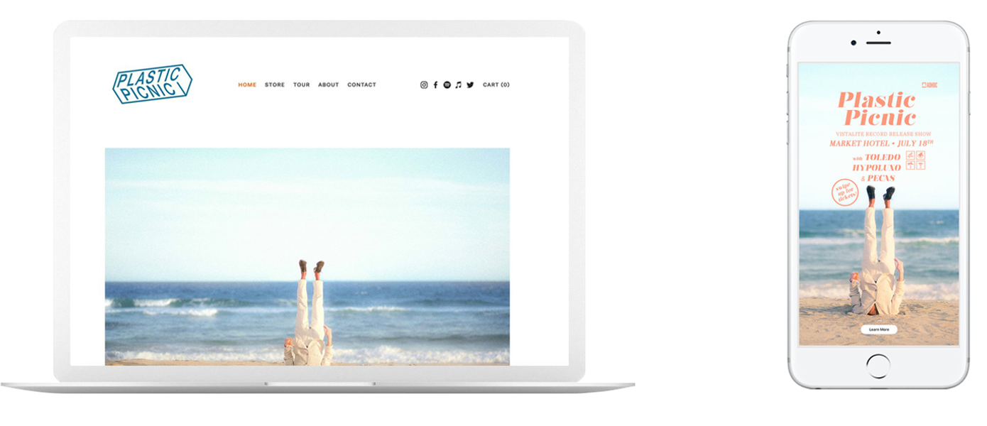 plastic picnic mobile and desktop