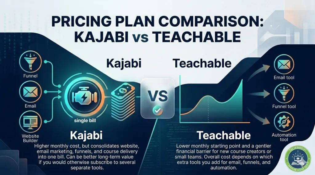 Pricing Plan Comparison Kajabi vs Teachable: