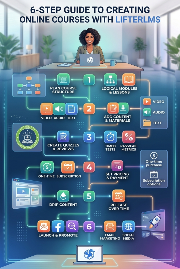 guide to create courses with lifterLMS