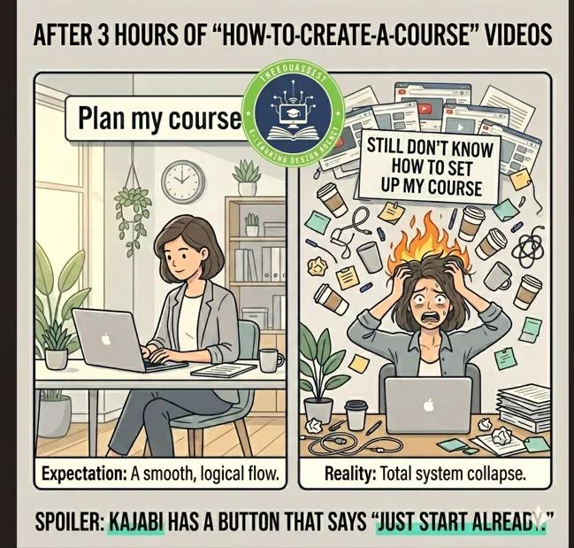 setup online course kajabi