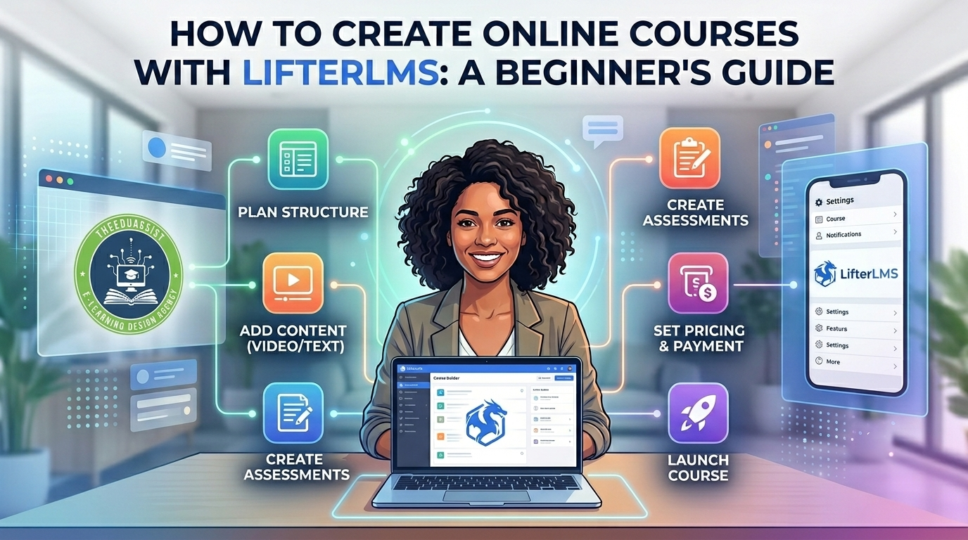 how to create online courses with lifterLMS
