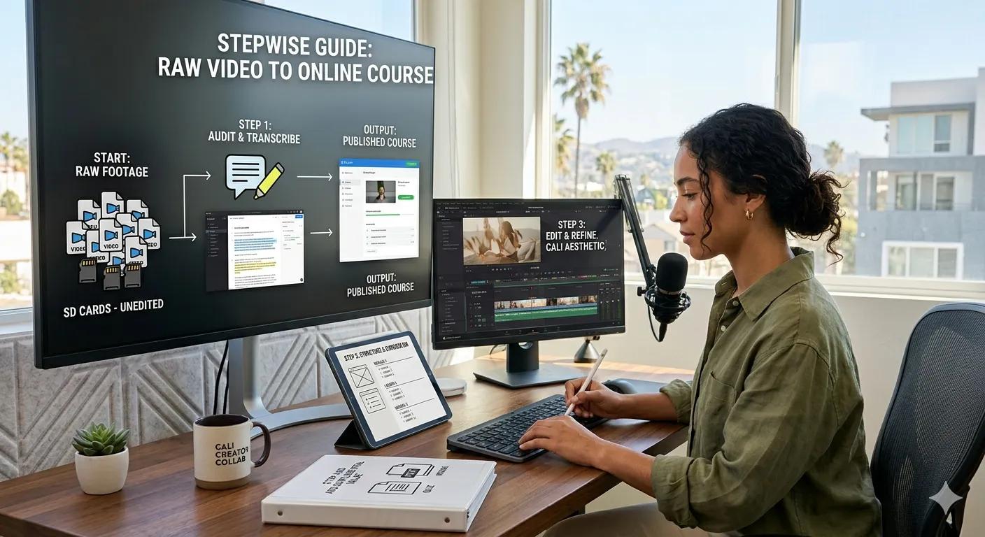 Convert Raw Videos Into Profitable Online Courses in California