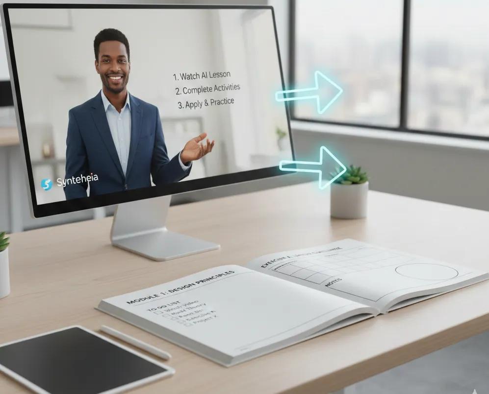 Instructional Design Made Simple with Synthesia Videos and InDesign Workbooks