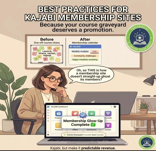 best practices for kajabi membership sites