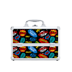 MALETIN COMIC NEGRO C/ESPEJO 2 BANDEJAS