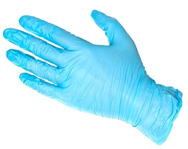 GUANTES DE NITRILO CELESTE M - 10 PARES