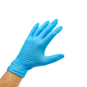 GUANTES DE NITRILO CELESTE M - 50 PARES