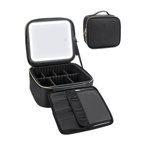 NECESSAIRE C/ESPEJO/LUZ LED/ORGANIZADOR