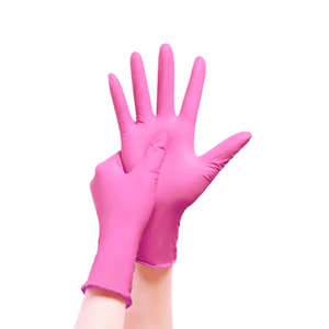 GUANTES DE NITRILO ROSA L - 10 PARES