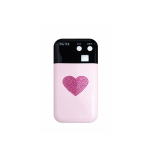 TORNO INALAMBRICO STRASS CORAZON ROSADO