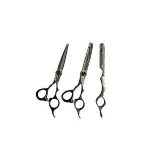 SET 2 TIJERAS + NAVAJIN NEGRA 6"