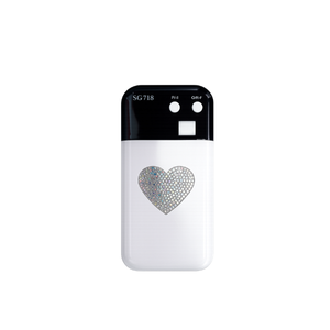 TORNO INALAMBRICO STRASS CORAZON BLANCO