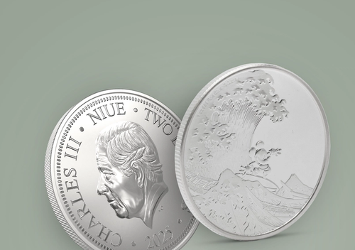 A silver coin of Charles III