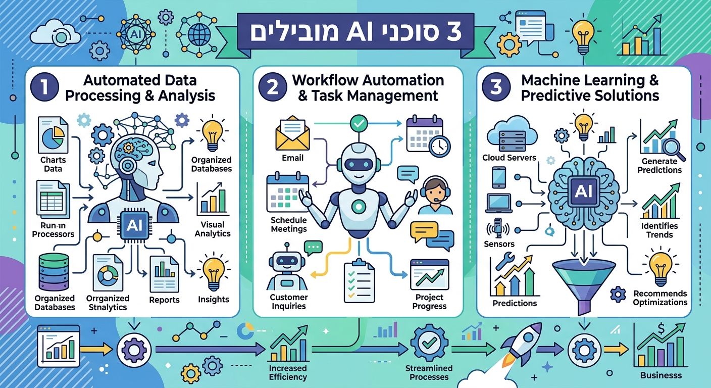 3 סוכני AI מובילים - אינפוגרפיק