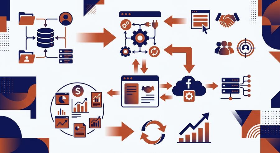 חיבור crm לפייסבוק - אינפוגרפיק