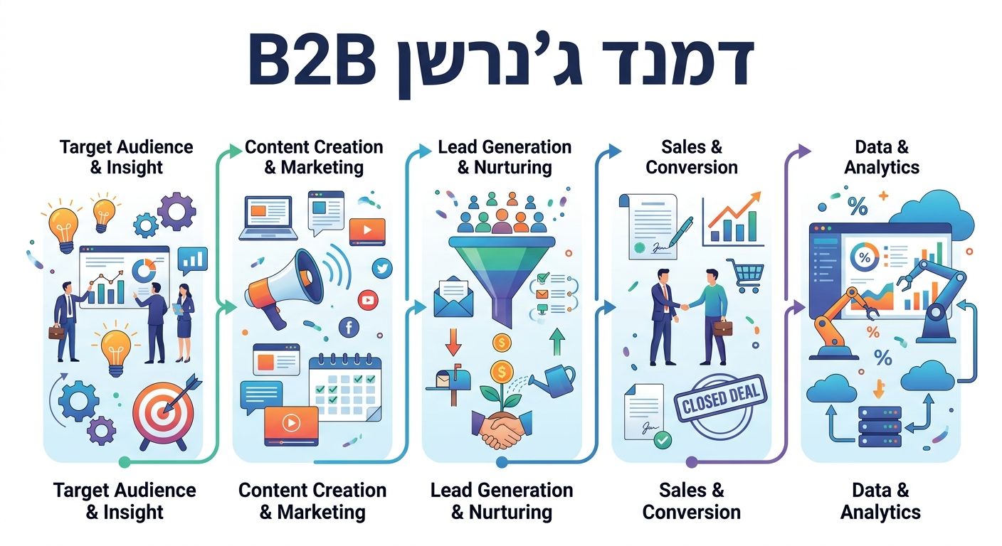 דמנד ג'נרשן B2B - אינפוגרפיק