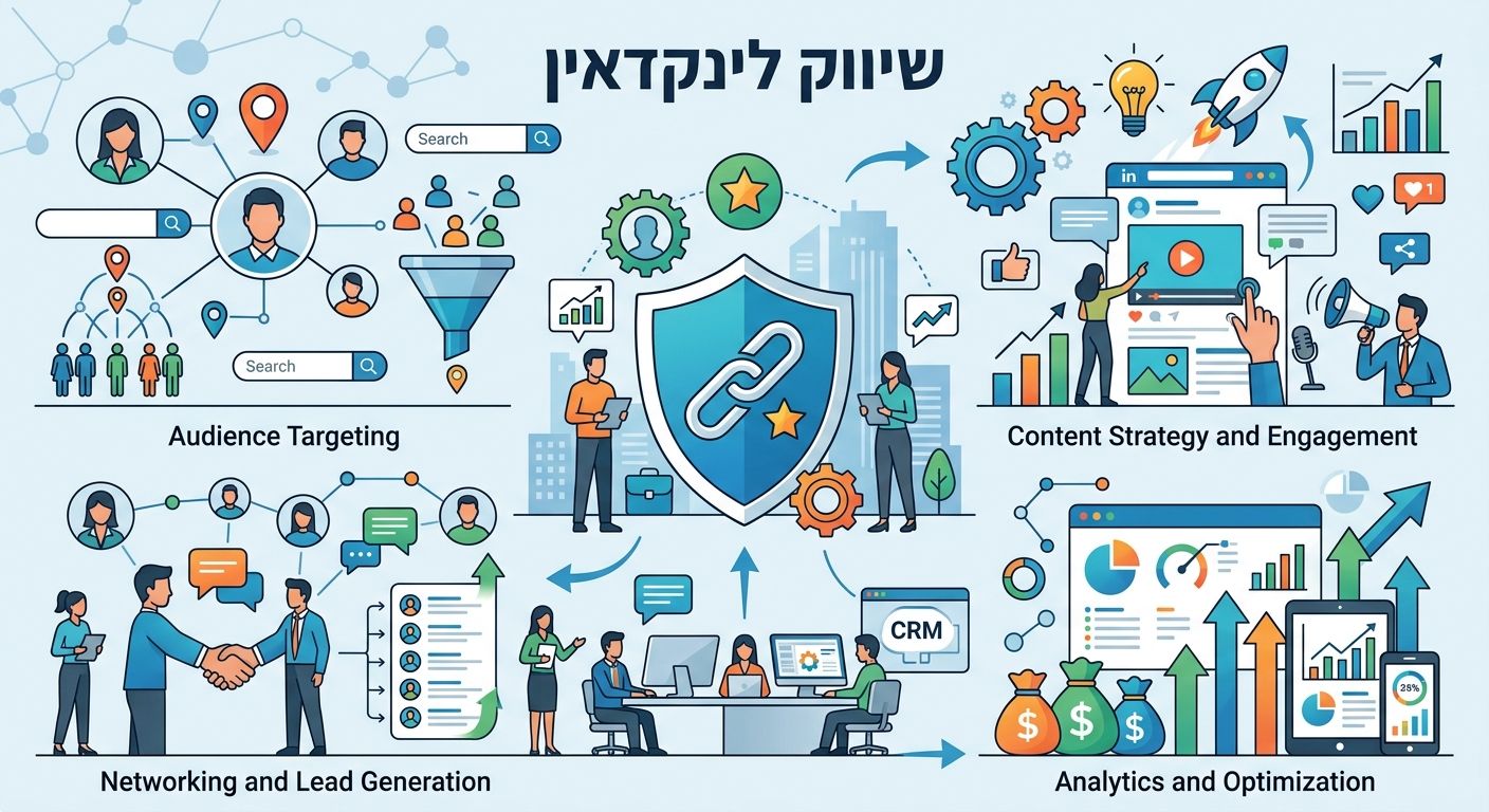שיווק לינקדאין - אינפוגרפיק