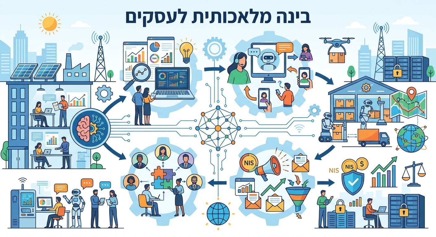 בינה מלאכותית לעסקים - אינפוגרפיק